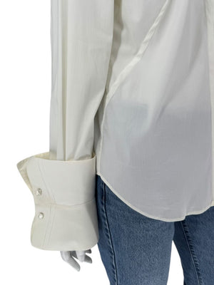 Façonnable Platine Ivory Oversized Collar Shirt – Size M