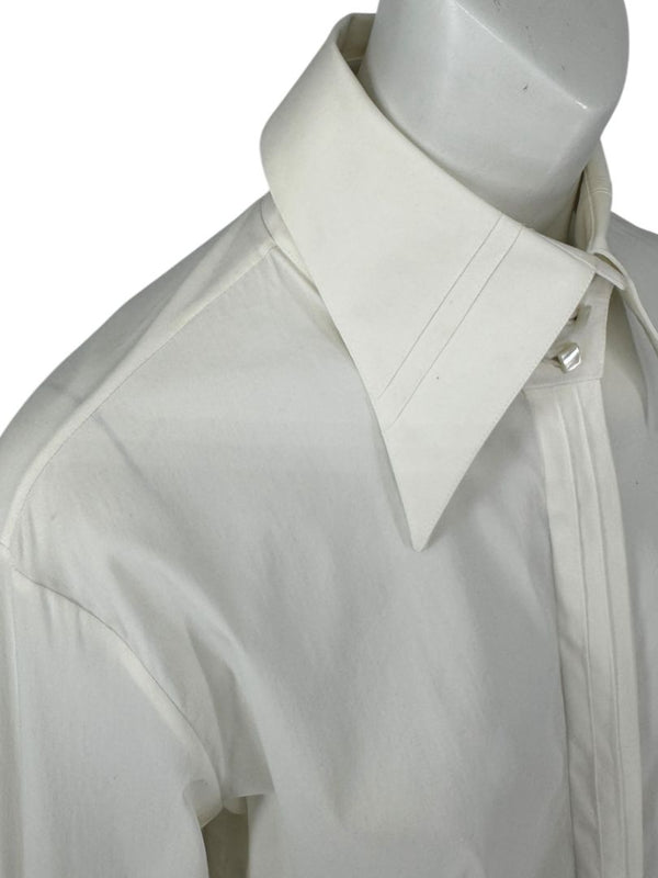 Façonnable Platine Ivory Oversized Collar Shirt – Size M