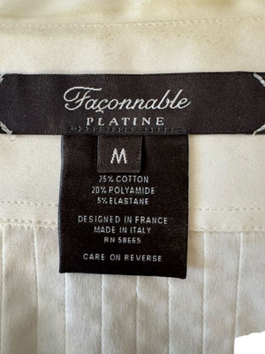Façonnable Platine Ivory Oversized Collar Shirt – Size M