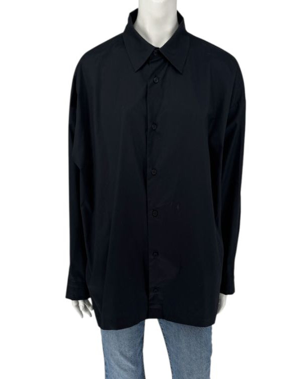 Eskandar Black NWT Slim Cotton Poplin Shirt – Size 3