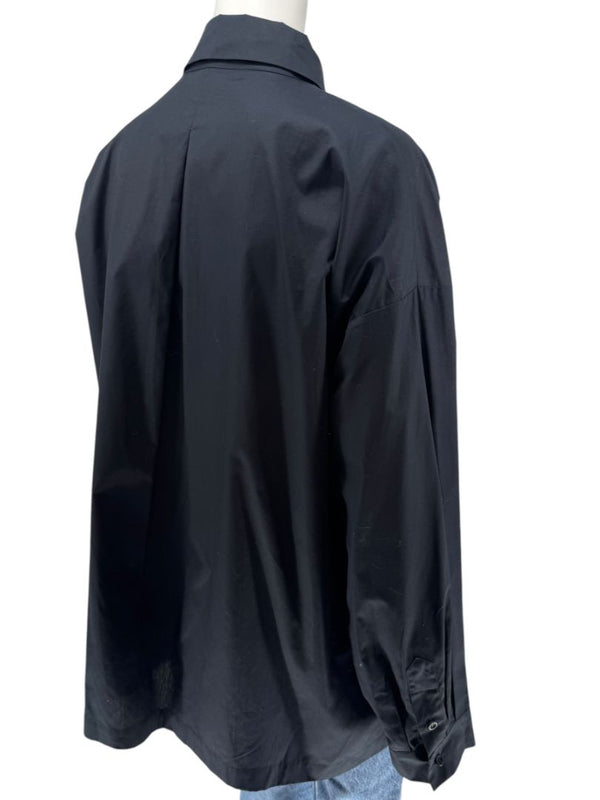 Eskandar Black NWT Slim Cotton Poplin Shirt – Size 3