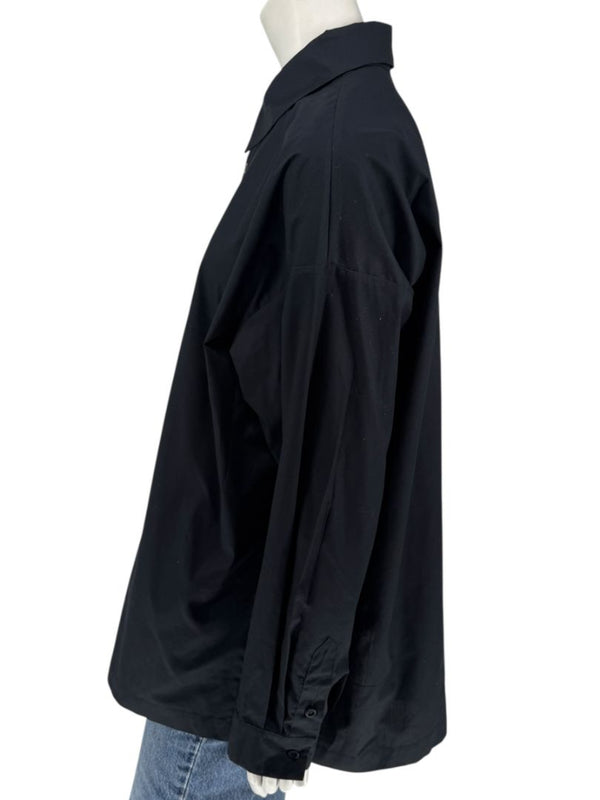 Eskandar Black NWT Slim Cotton Poplin Shirt – Size 3