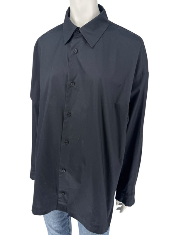 Eskandar Black NWT Slim Cotton Poplin Shirt – Size 3