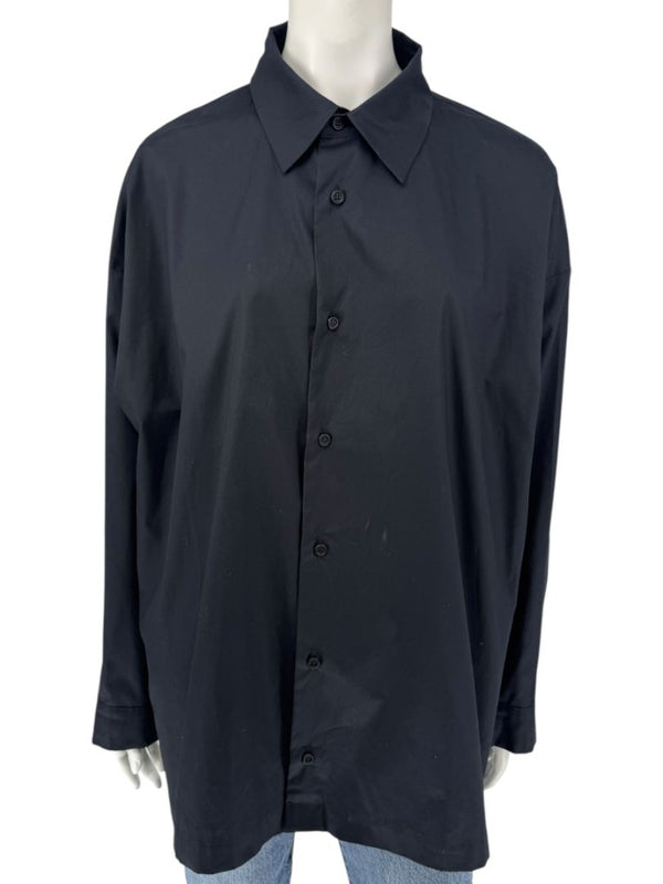 Eskandar Black NWT Slim Cotton Poplin Shirt – Size 3
