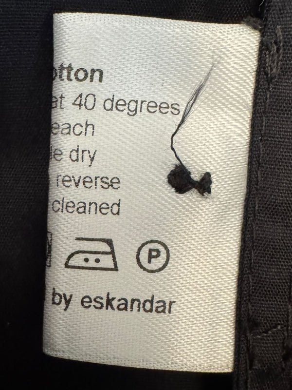 Eskandar Black NWT Slim Cotton Poplin Shirt – Size 3