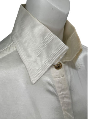 Versace Jeans Couture Ivory Satin Blouse – Size M