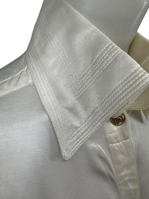 Versace Jeans Couture Ivory Satin Blouse – Size M