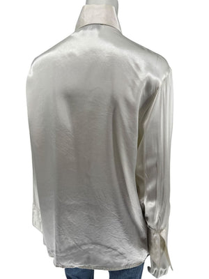 Versace Jeans Couture Ivory Satin Blouse – Size M