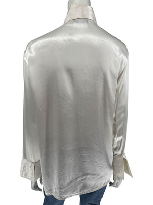 Versace Jeans Couture Ivory Satin Blouse – Size M