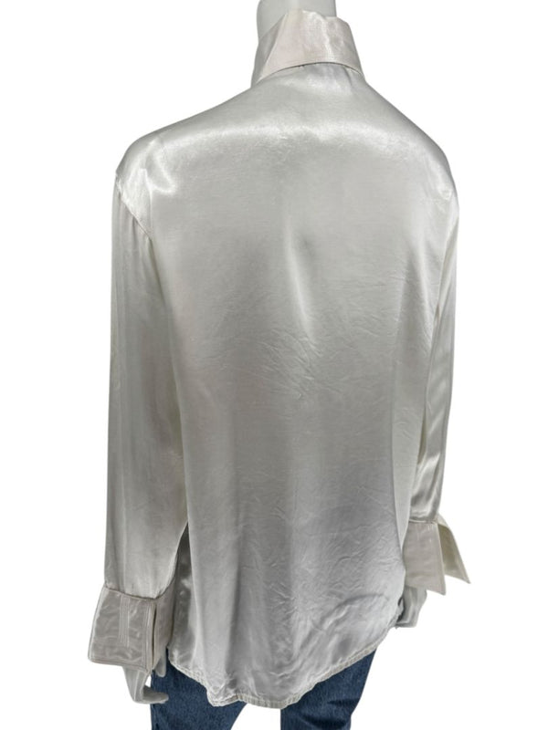 Versace Jeans Couture Ivory Satin Blouse – Size M