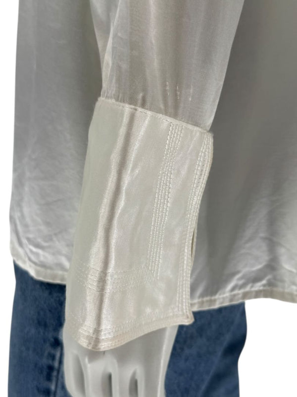 Versace Jeans Couture Ivory Satin Blouse – Size M