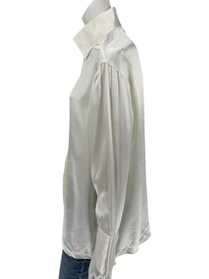 Versace Jeans Couture Ivory Satin Blouse – Size M