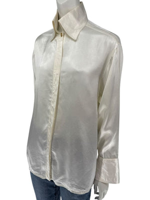 Versace Jeans Couture Ivory Satin Blouse – Size M