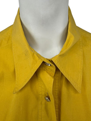 Versace Jeans Couture Yellow Button-Down Shirt – Size L (IT 44)