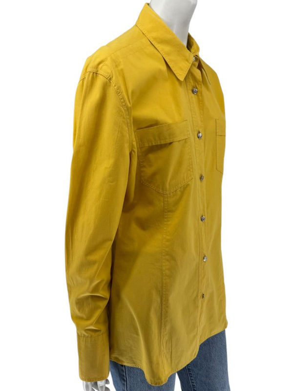 Versace Jeans Couture Yellow Button-Down Shirt – Size L (IT 44)
