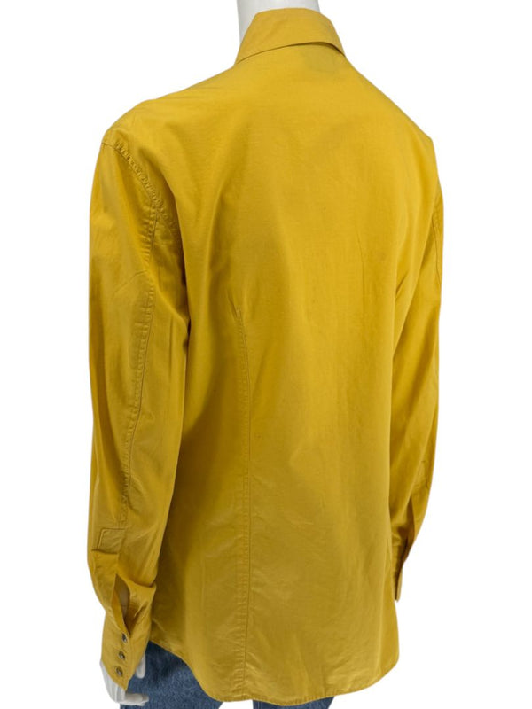 Versace Jeans Couture Yellow Button-Down Shirt – Size L (IT 44)