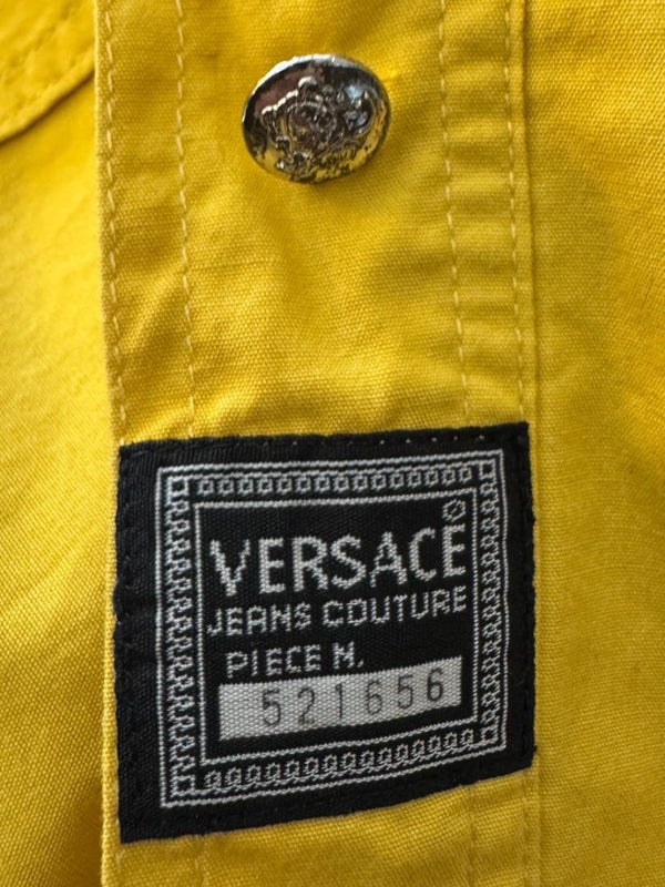 Versace Jeans Couture Yellow Button-Down Shirt – Size L (IT 44)