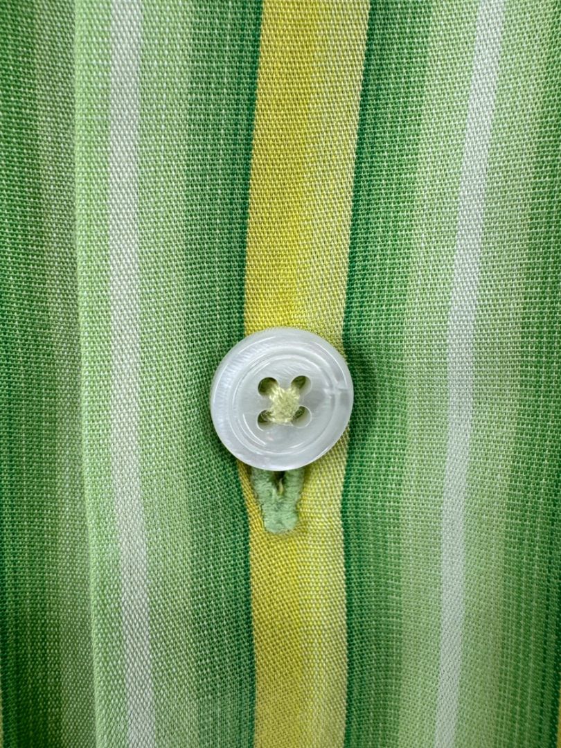 Craig Taylor “Cool As A Cucumber” Green & Yellow Striped Shirt – Size XL