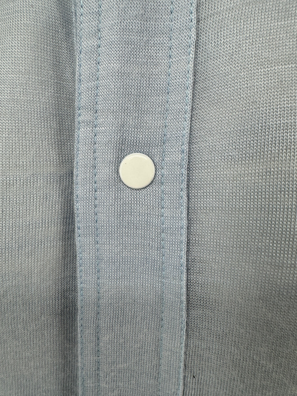 Courrèges Homme Paris Light Blue Snap-Front Shirt – Size A