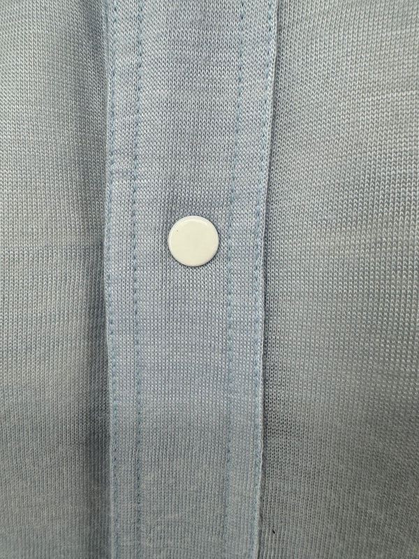 Courrèges Homme Paris Light Blue Snap-Front Shirt – Size A