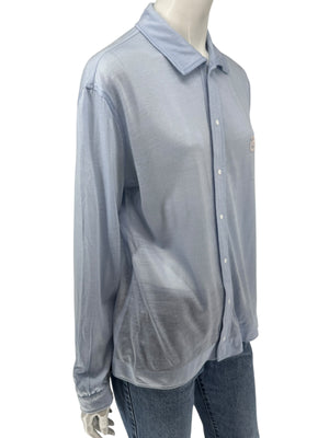 Courrèges Homme Paris Light Blue Snap-Front Shirt – Size A