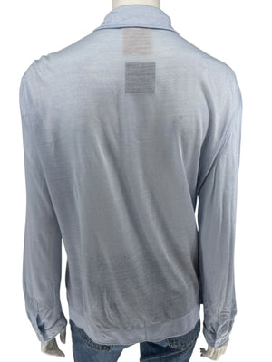 Courrèges Homme Paris Light Blue Snap-Front Shirt – Size A