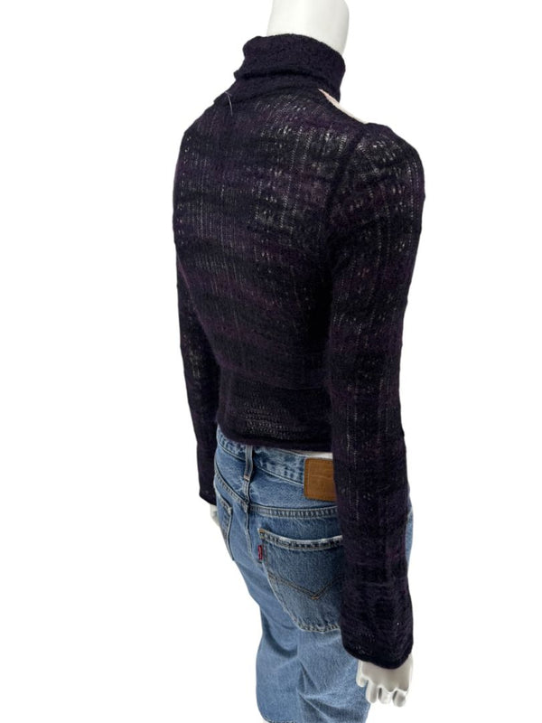 Custo Barcelona Patchwork Knit Turtleneck Sweater – Size: 1 (Small)