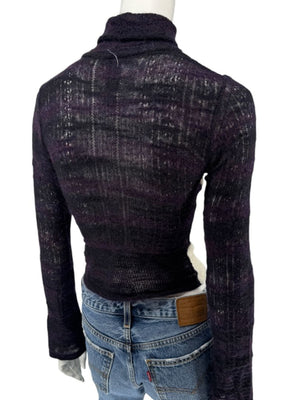 Custo Barcelona Patchwork Knit Turtleneck Sweater – Size: 1 (Small)