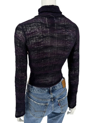 Custo Barcelona Patchwork Knit Turtleneck Sweater – Size: 1 (Small)