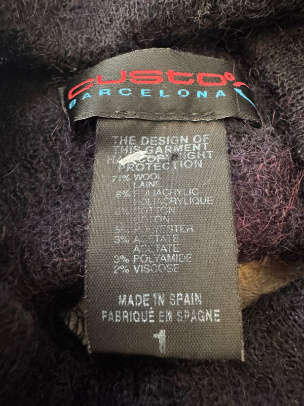 Custo Barcelona Patchwork Knit Turtleneck Sweater – Size: 1 (Small)