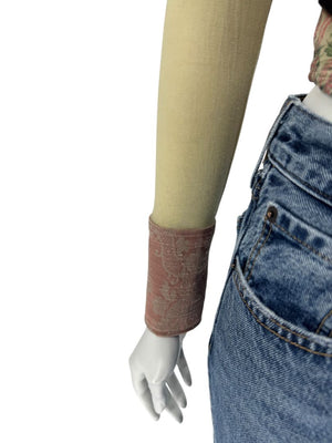 Custo Barcelona Mixed-Print Long-Sleeve Shirt with Knit Overlay – Size 1 (Small)