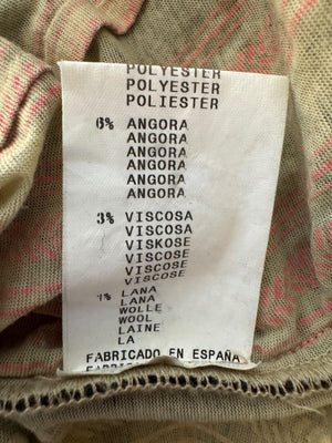 Custo Barcelona Mixed-Print Long-Sleeve Shirt with Knit Overlay – Size 1 (Small)