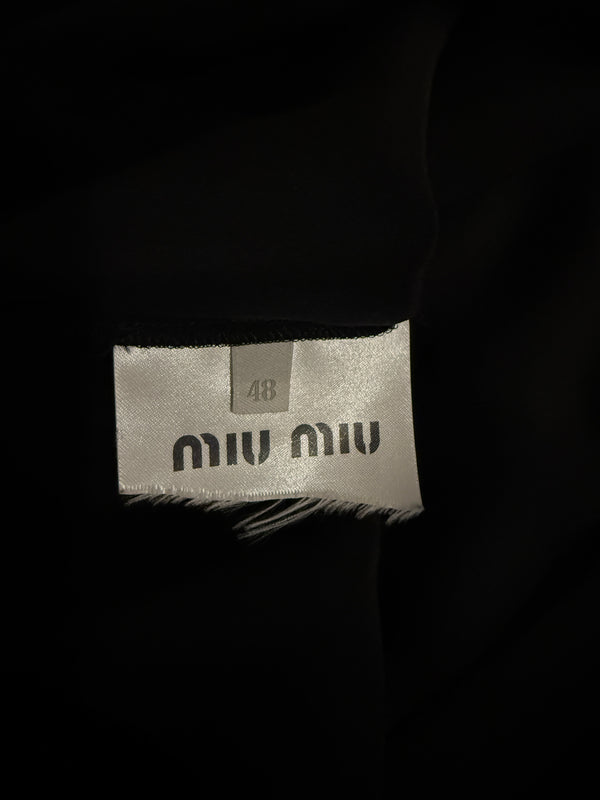 Miu Miu Sequin Embellished Silk Shirt - IT 48