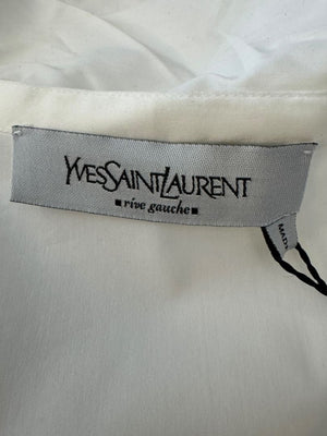 Saint Laurent Ivory Oversized Bow Blouse – Size FR 44