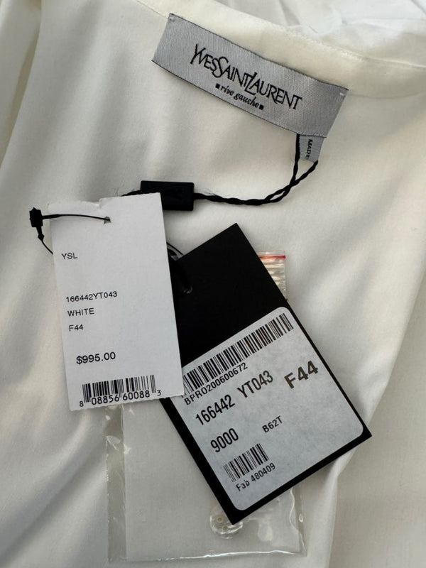 Saint Laurent Ivory Oversized Bow Blouse – Size FR 44