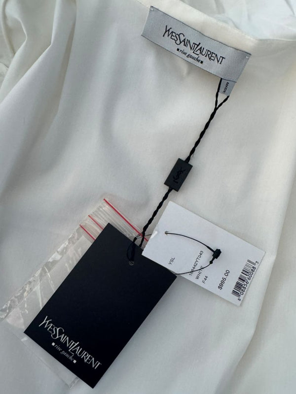 Saint Laurent Ivory Oversized Bow Blouse – Size FR 44