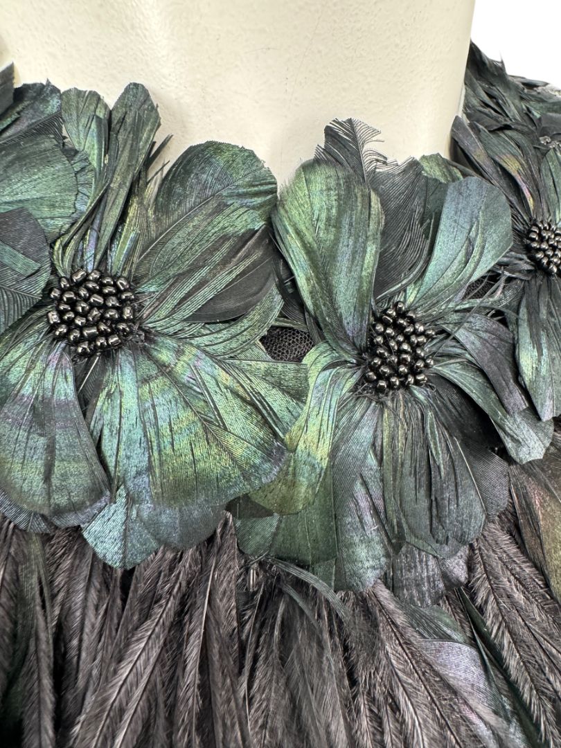 Naeem Khan Feather & Floral Embellished Cashmere Sweater – Size M