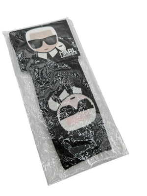 Karl Lagerfeld K/Ikonik Glitter Crew Socks – Size 39–42 (Black)