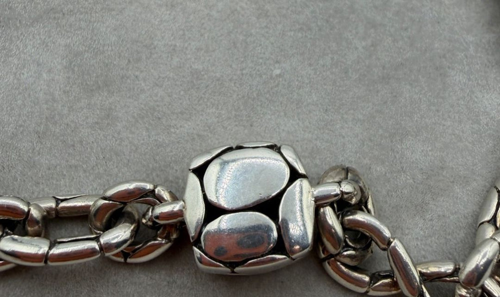 John Hardy Kali Sterling Silver Pebble Station Necklace & Drop Earrings Set