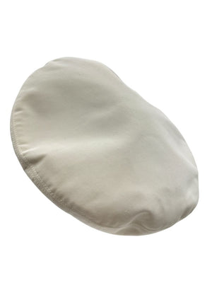 Chanel Ivory Beret with Black Grosgrain Ribbon Trim & Bow – Vintage