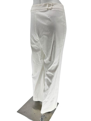 Philippe Adec White Tailored Wide-Leg Trousers – Size 14