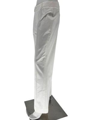 Philippe Adec White Tailored Wide-Leg Trousers – Size 14