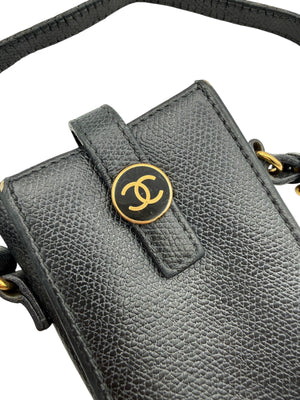 Chanel Black Caviar Leather CC Phone Pouch – With Box