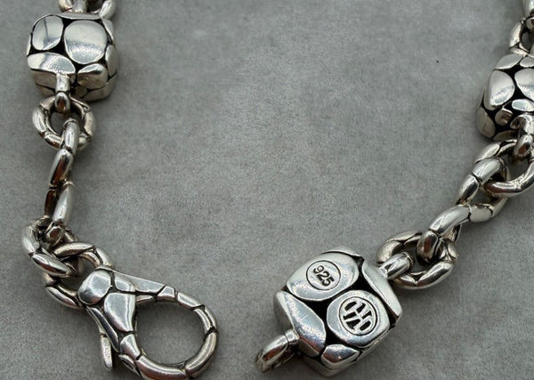 John Hardy Kali Sterling Silver Pebble Station Necklace & Drop Earrings Set