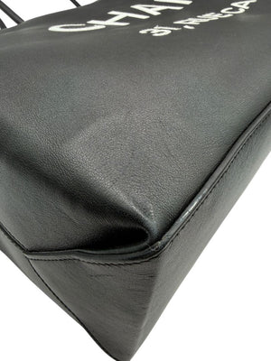 Chanel Black Leather Large Essential Rue Cambon Shopping Tote