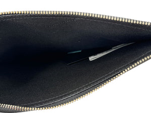 Karl Lagerfeld K/Ikonik Logo Print Zip Pouch – 8” x 11”