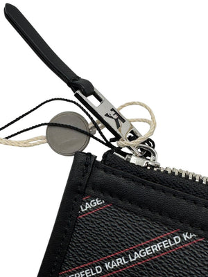 Karl Lagerfeld K/Ikonik Logo Print Zip Pouch – 8” x 11”
