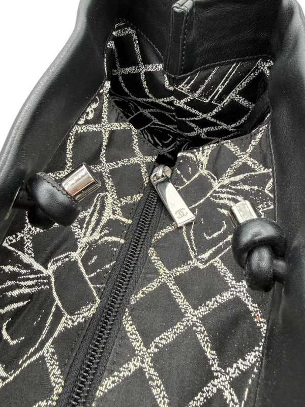 Chanel Black Leather Large Essential Rue Cambon Shopping Tote