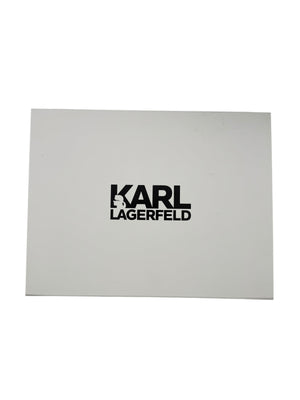 Karl Lagerfeld Black Metal Mesh Sunglasses Handle Clutch