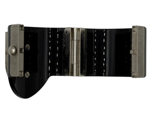 Chanel F/W 2015 Crystal Shield CC Logo Black Resin Statement Cuff